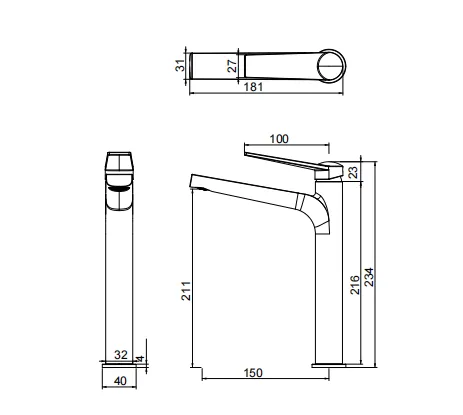 Basin faucet single