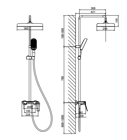 Wall mixer-with bend