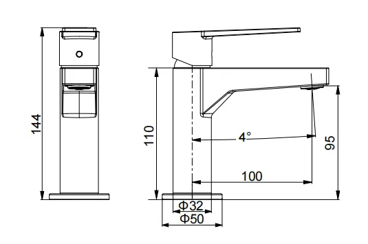 Basin faucet mixture