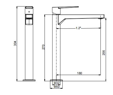 Basin faucet single 11"