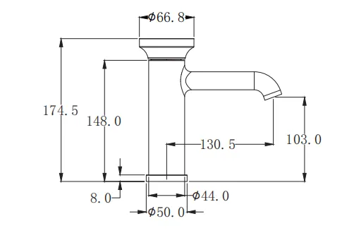 Basin faucet mixture 7"