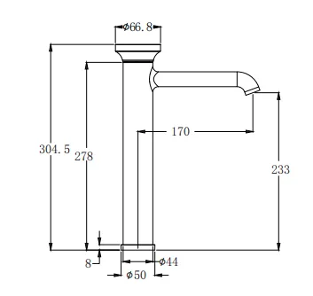 Basin faucet mixture 11"