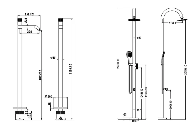 Bathtub faucet/Outroom faucet